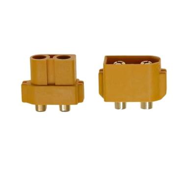 Imagem de 5 Conjuntos De, XT60PM, Plugue De Aeromodelismo, Fio De Solda De Placa PCB, PA66, Cabeças Amarelas, Masculinas E Femininas. XT60PM-M;XT60PM-F