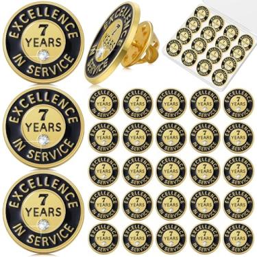 Imagem de Ferreve 50 Pçs Ano de Serviço Pin Employee Excellence Award Lapela Reconhecimento Desempenho Reconhecimento Aniversário, Metal, Sem Pedra Preciosa