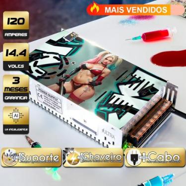 Imagem de Fonte Automotiva 120A 200A 14.4V Cheque Mate EDIÇÃO LIMITADA Som Autom
