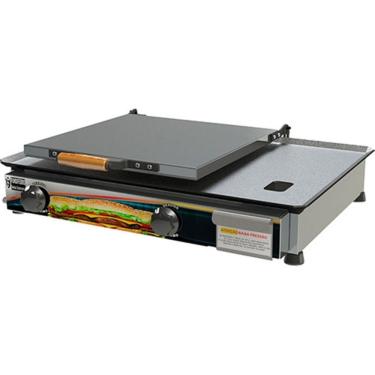 Imagem de Chapa Sanduicheira Reforçada 40x60cm com Prensa à Gás - Fundiferro