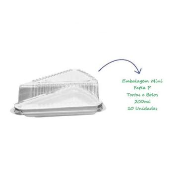 Imagem de Embalagem Mini Fatia 200ml Para Tortas e Bolos Starpack Pacote 10 ou 2
