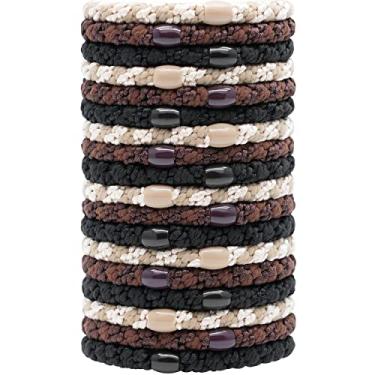 Imagem de (Neutual Package) - HBY 18 PCS Large Hair Ties Ponytail Holders for Thick Hair - Stretchy Elastic Hair Bands for Women and Girls - Black, Beige and Brown