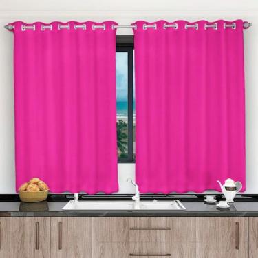 Imagem de Cortina 2,00x1,20 Janela Sala Quarto Cozinha Tecido Liso - Shoppingnet