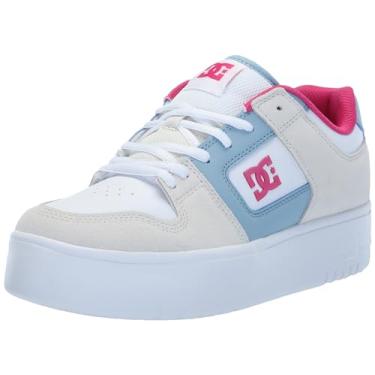 Imagem de DC Tênis feminino de skate plataforma Manteca 4, Azul/rosa, 8.5