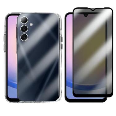 Imagem de Kit Capa Capinha Clear Case Space Compatível Samsung Galaxy A25 e Película 3d Privacidade
