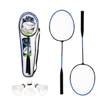 Imagem de Kit Badminton Completo com 2 Raquetes, 3 Petecas, Bolsa de Transporte