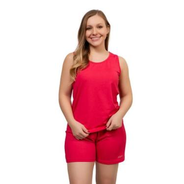 Imagem de Pijama Short Doll Feminino Dryfit Regata Toque Gelado Confortável Não 