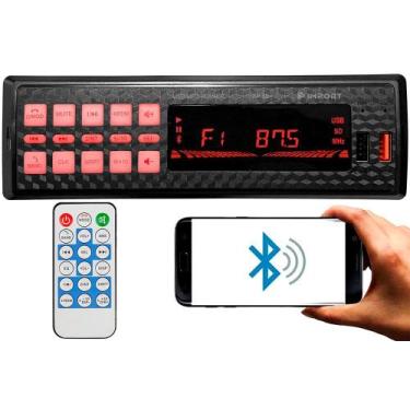 Imagem de Rádio Bluetooth Aparelho De Som Carro Automotivo Pendrive Sd Rádio - O