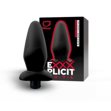 Imagem de Plug Anal Exxxplicit Love Black Dome com Vibração 14x5,5cm - Sexy Fant