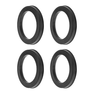 Imagem de INFINAUTO Anéis centralizados de cubo de roda de carro de 87,1 mm a 63,4 mm rodas de policarbonato preto eixo central amortecedor Hubrings 4 peças