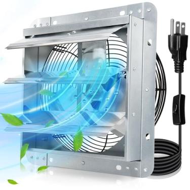 Imagem de Hiorucet Exaustor de obturador de parede atualizado de 30 cm para garagem, estufa, loja, sótãos, galinheiro, galpão, porão, 1030 CFM 1688 RPM Ventilador de exaustão com venezianas de baixo ruído com