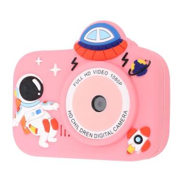 Imagem de Câmera Digital Toy 1080p Screen IPS, Design Divertido, Amigável para Crianças Fotografia Infantil, Gravação de Vídeo, Fotografia de Lapso de Tempo (Rosa)