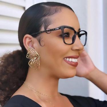 Imagem de Armação de Óculos Feminino Modelo Malu Lê Belle, Preto onça, Único