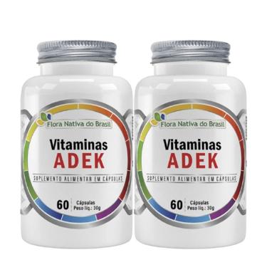 Imagem de 2x Complexo Vitaminas Adek a, d, e, K 120 Cápsulas 500mg - Flora nativa do Brasil