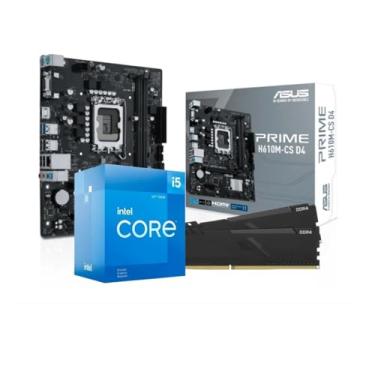 Imagem de Kit Upgrade Intel i5 12400F, Placa Mãe Asus Prime H610M-CS, Memória RAM 16GB 3200MHz DDR4