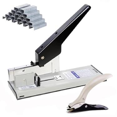 Imagem de Grampeador resistente, grampeador de livreto comercial, dispositivo de grampeamento industrial grande de alta capacidade com 4000 grampos, removedor de grampos