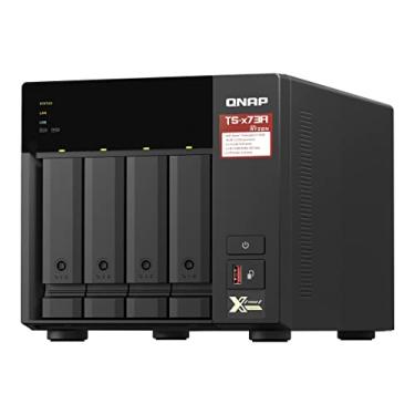 Imagem de Storage QNAP TS-473A-8G 4-Baias - Ryzen V1500B 2.2GHz (Quad-Core), 8GB DDR4, 2 x 2.5G Ethernet, 2 x M.2, Torre