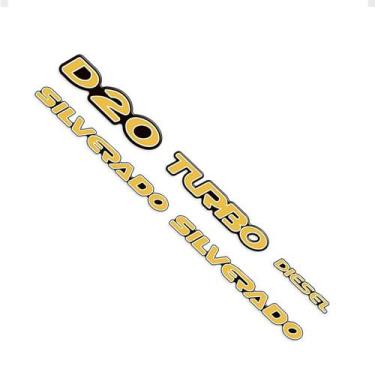 Imagem de Kit Emblemas Resinados Silverado D20 2000 Turbo Diesel Gm - SPORTINOX