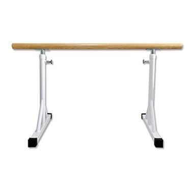 Imagem de CUTPOIY Barra de balé portátil, bastões de balé independentes ajustáveis, barra de balé de alongamento de dança resistente para fitness em casa (cor: Rosa) (branco)