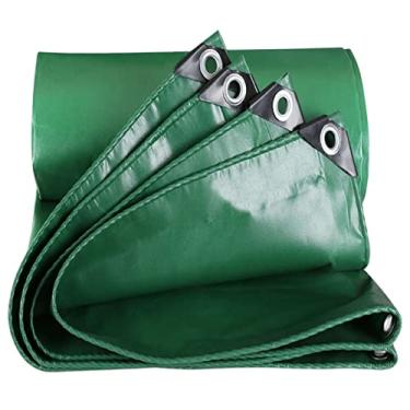 Imagem de Folha de lona verde impermeável resistente lona de cobertura de folha de chão forte 3 m x 3 m tenda dobrável à prova de chuva - suporte personalizado (tamanho: 4 x 6 m)