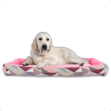 Imagem de Cama Para Cachorro Grande Cama Pet Xg Gigante Impermeável (Triângulo Rosa)