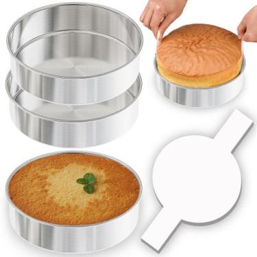 Imagem de Conjunto de panelas de bolo AWTBDP de aço inoxidável redondo de 7 pole