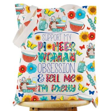 Imagem de WZMPA Bolsa de ombro feminina Pioneer Woman Gift Support My Pioneer Woman Obsession & Tell Me I'm Pretty, Pioneer Woman - T, Large