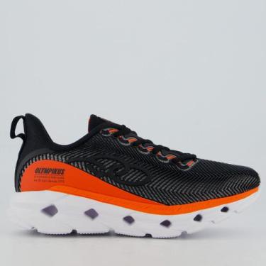 Imagem de Tênis Olympikus Perfect 3 Juvenil Preto e Laranja, 35