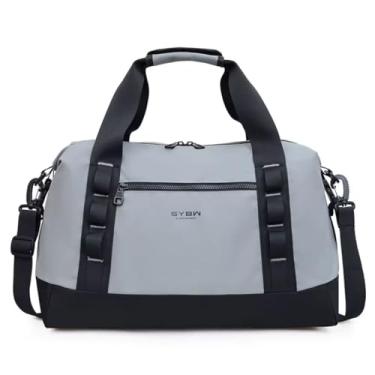 Imagem de Bolsa Esportiva de Viagem, Mala Academia com Alça Ajustável, Bolsa Impermeável para Piscina e Praia, Masculina e Feminina. (Cinza)