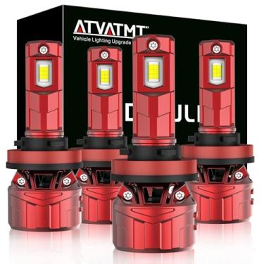 Imagem de ATVATMT Lâmpadas LED H11 H9 para Chevrolet 2022 2023 2024 Silverado 2500 HD 3500 HD Chevy substituição de farol de neblina 6500K branco brilhante 40000 lúmens pacote com 4