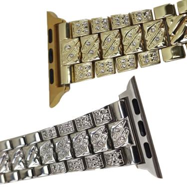 Imagem de Pulseira Smartwatch Kit 2 Pulseiras Luxo Smartband Aço 3 Pe