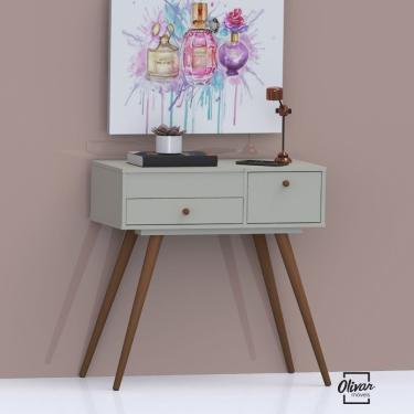 Imagem de Penteadeira Com Espelho Retrô Cristal Olivar Off White