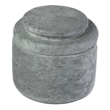 Imagem de Manteigueira Francesa Redonda Servir Decorar Pedra Sabão