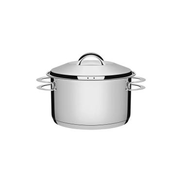 Imagem de Caçarola Tramontina Solar Funda Em Aço Inox Fundo Triplo Com Tampa E Alças 20 Cm 3,6 L...