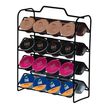 Imagem de Organizador Porta 32 Cápsulas Café Dolce Gusto Aço Preto Fosco Future