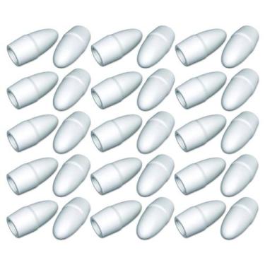 Imagem de Borracha ponteira branca natural Mercur kit com 30 unidades