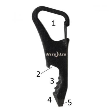 Imagem de Ferramenta De Chaveiro Nite Ize Doohickey Clipkey Preto