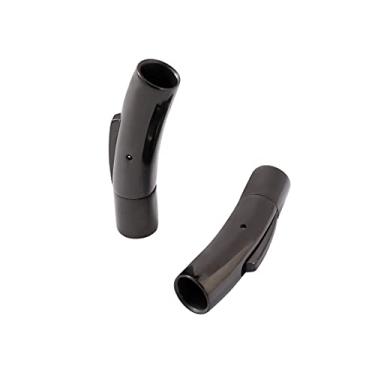 Imagem de KONMAY 5 Peças 3,0 Mm Preto 316L Grau Barril Tubo/Baioneta Aço Inoxidável Colar Fechos Pulseira Para Fabricação De Joias