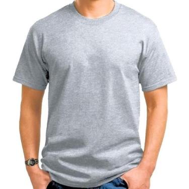 Imagem de Camiseta trad. masc. poliéster cinza mescla - Subliarte Sublimação, XG