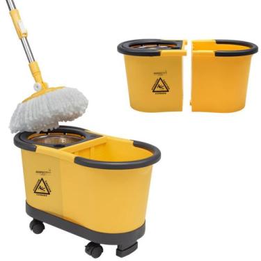 Imagem de Mop Giratório Profissional Giratório 360 Com Balde Separador de Água d
