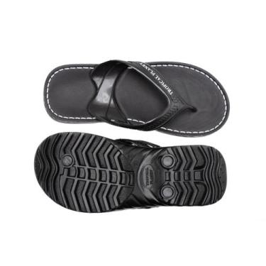 Imagem de Chinelo Masculino Ortopédico Fascite Plantar Esporão - ALCALAY, Preto,