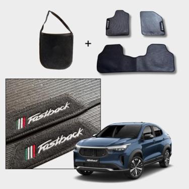 Imagem de Jogo Tapete Automotivo Personalizado Borracha Brinde Lixeira (FASTBACK)