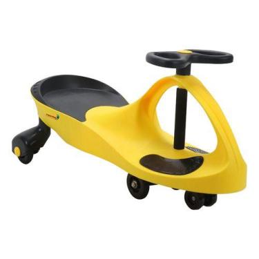 Imagem de Carrinho De Rolimã Car Infantil Importway Gira 360 Amarelo