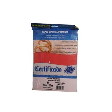 Imagem de Papel vermelho diplomata/liso/offset 180g a4 - 50 fls - Masterprint