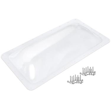 Imagem de XMK Cúpula externa de substituição para claraboia RV, 45.7 cm x 86.4 cm OD Fit 35.6 cm x 76.2 cm RV Skylight Cover (35.6 cm x 76.2 cm, Transparente)