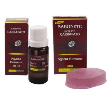 Imagem de Kit Óleo Corporal E Sabonete Extrato Carrapato Agarra Homem - Mandala