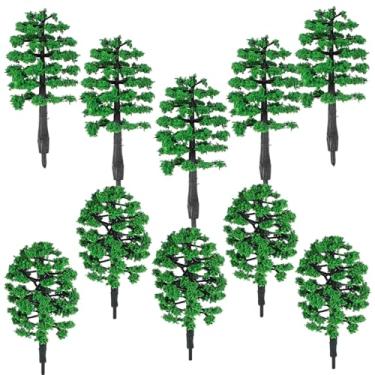 Imagem de Toyvian 10 Peças De Árvores Modelo Em Miniatura: 7 8 Cm E 9 5 Cm Pequenas Árvores De Cenário Mistas Para Decoração Arquitetônica De Mesa De Areia Paisagem De Trem Faça Você Mesmo