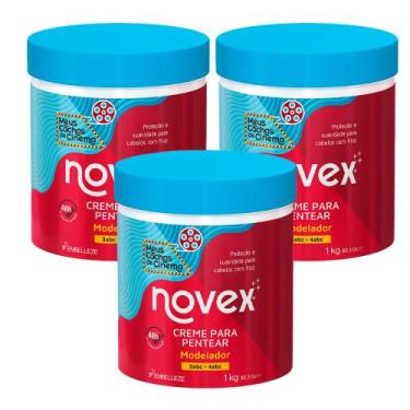 Imagem de Kit 3 Cremes Para Pentear Novex Meus Cachos De Cinema 1kg