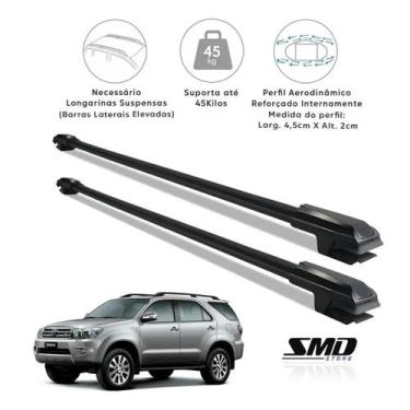 Imagem de Rack Travessa Teto Preto Aluminio Toyota Sw4 2005 A 2017 - SMD