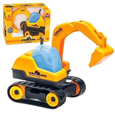 Imagem de Escavadeira Infantil Mamute PC Articulada - Brinquedo De Esteira Com B